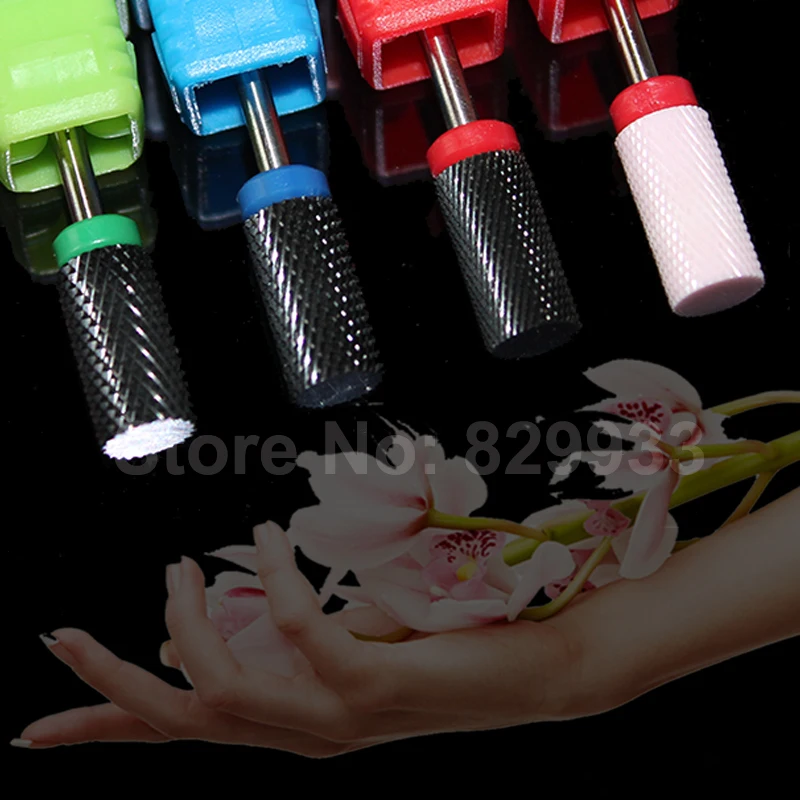 

New Cylinder Ceramic Nail Drill Bits Electric Manicure Pedicure Nail Salon Machine Tools for Sawdust-artificial Nails Cleaner