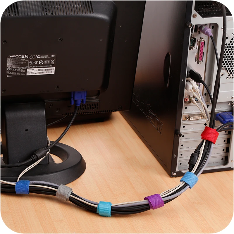 500 шт./лот намотки кабеля Клип держатель Обёрточная бумага Организатор провода ped