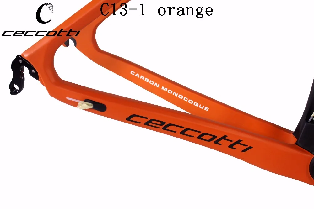 CECCOTTI углерода дорожный мотоцикл рамки C13-1 оранжевый T1100 углеродное волокно для