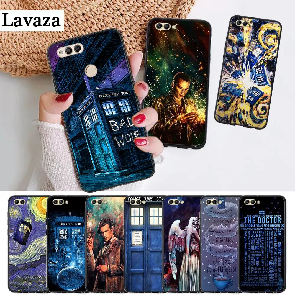 Силиконовый чехол Tardis Box Doctor Who для Huawei honor 6A 7A Pro 7X 8 Lite 8A 8X 8C 9 Note 10 View 20 20S 9X