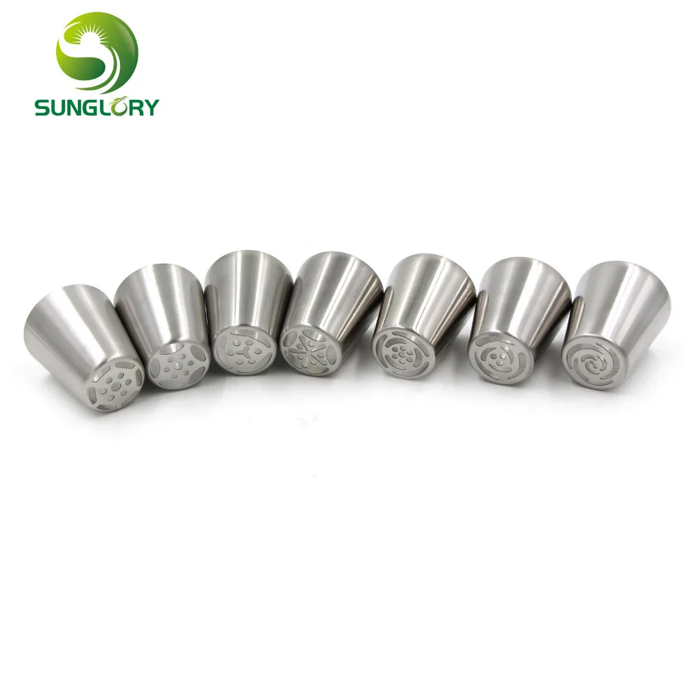 7 шт./компл. нержавеющая сталь русская выпечка насадки для помадки глазурь