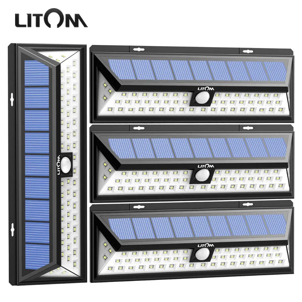 4 Упак. LITOM 54 LED Солнечный свет настенный светильник Открытый широкий угол
