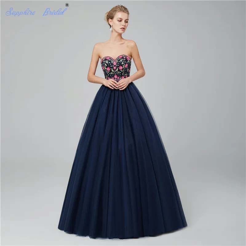 Сапфир люкс 2020 индивидуальный заказ Милая Тюль полу-Длина бисером бальное платье