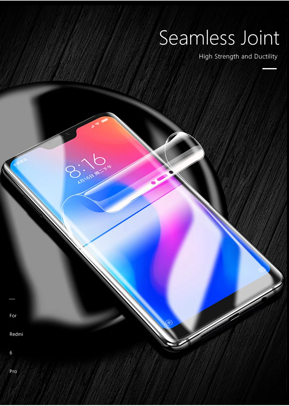 CHYI 3D изогнутая пленка для Xiaomi mi A2 Lite Защитная пленка для экрана 5,84 дюймов красная mi 6 pro нано Гидрогелевая пленка с инструментами не закаленное стекло