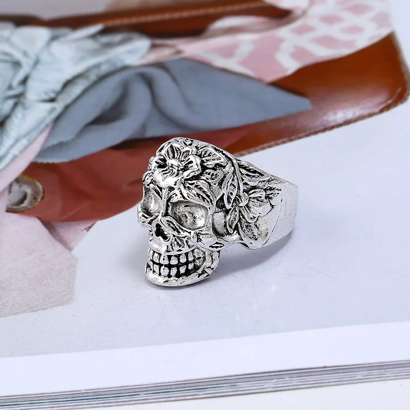 Мужские кольца с изображением черепа и скелета из сплава на палец в виде призрака