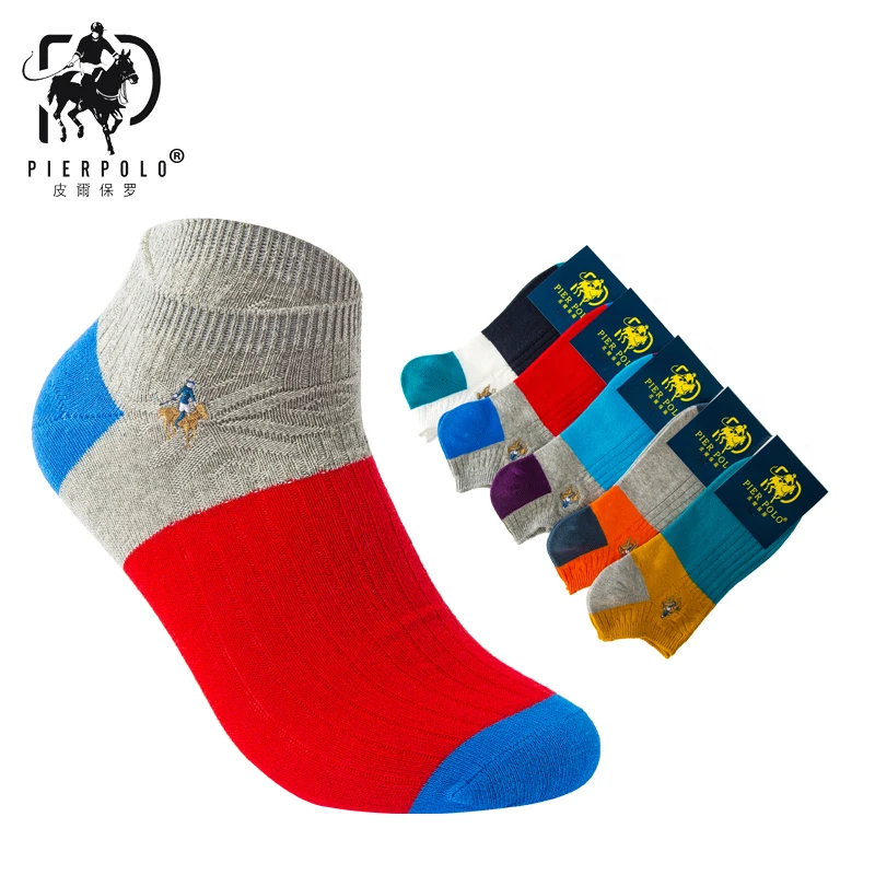 Носки PIER POLO мужские короткие модные повседневные дышащие хлопковые с двойной