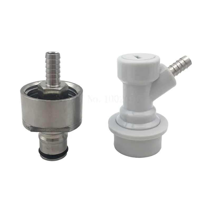 

Beer Brewing Stainless Steel Carbonation Cap Carbonator- Gas Ball Lock Connector -1/4"Barb Homebrew Soda Water Juice