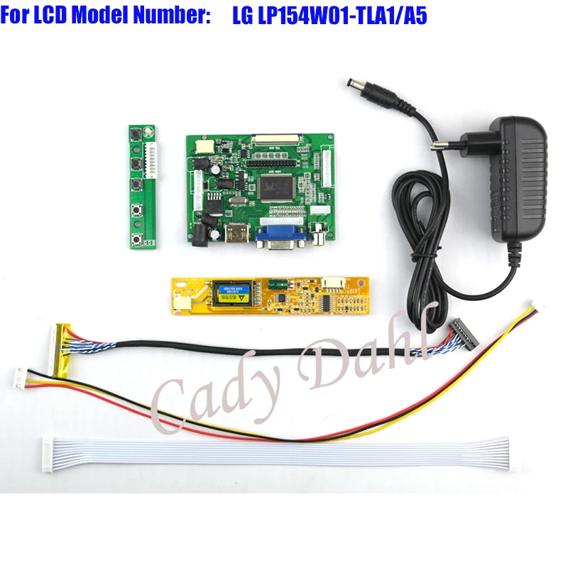 Плата контроллера HDMI VGA 2AV LVDS + инвертор подсветки 30-контактный кабель Lvds ДЛЯ LP154W01 -
