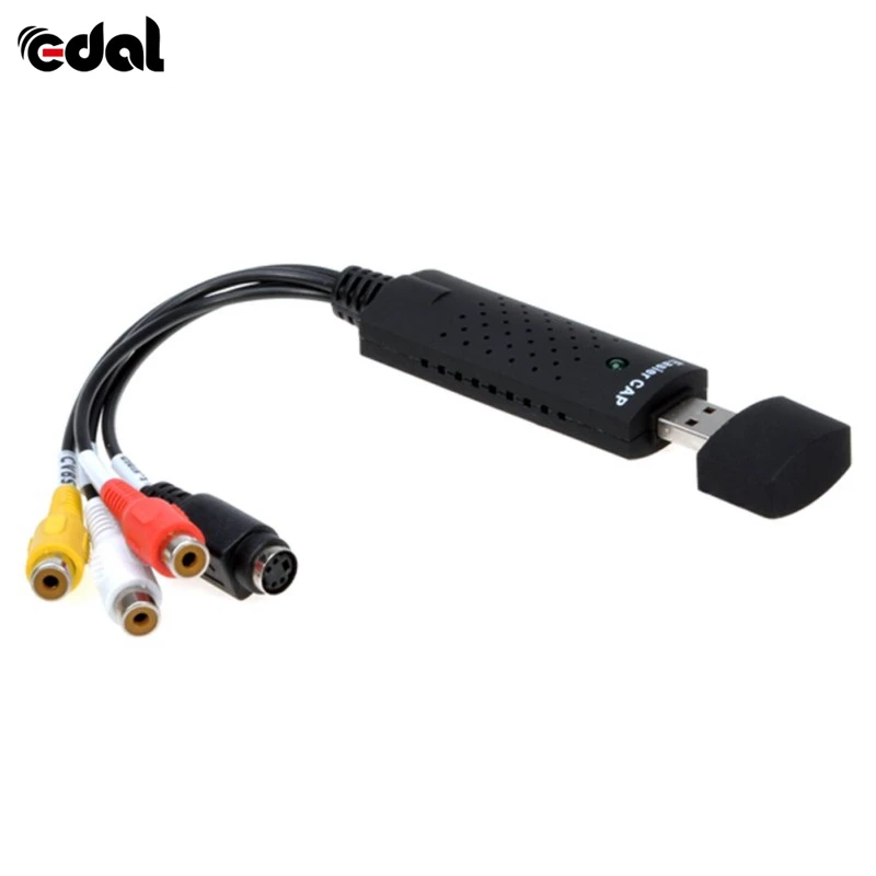 EDAL USB 2 0 Easycap Аудио Видео DVD VHS Запись карты конвертер ПК адаптер|Беспроводные