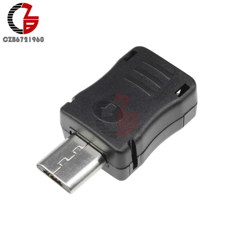 10 шт. DIY Micro USB 5 Pin Т порт штекер разъем пластиковая крышка