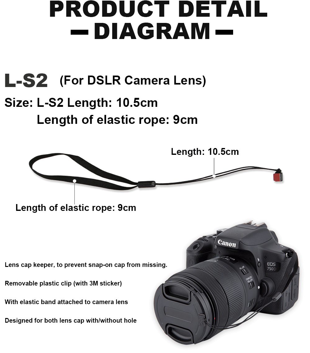 JJC DSLR/беззеркальная крышка объектива камеры держатель с 3M наклейкой для Canon Nikon sony Olympus Fujifilm