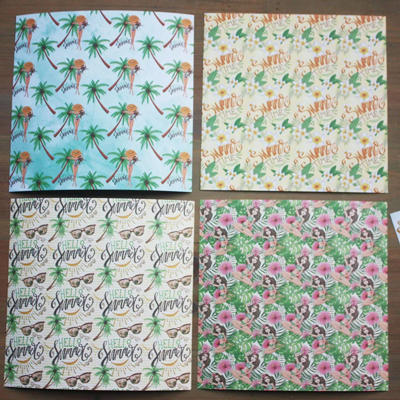 24pcs 6&quot Single-side Charming time pattern creative papercraft art paper handmade scrapbooking kit set books C141 | Дом и сад