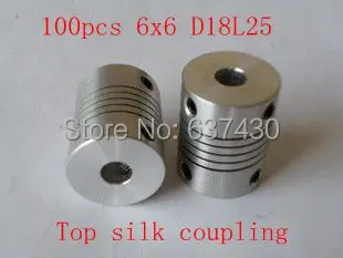 

100pcs 6x6mm Flexible coupler DR-D18-L25-6*6mm coupling/bearings