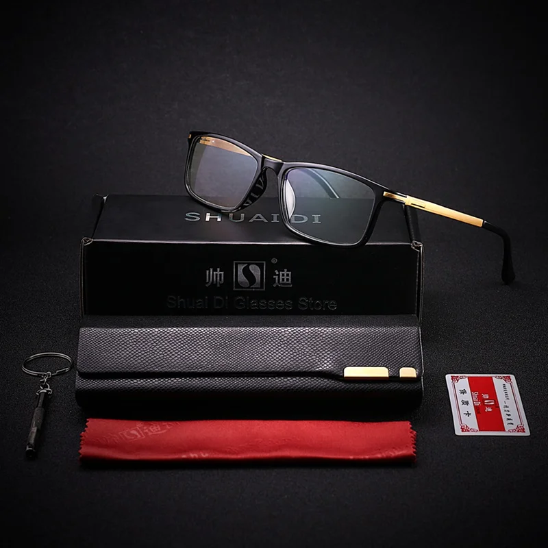 Black with Case Очки для чтения с защитой от синего излучения для мужчин и женщин, компьютерные очки для чтения, защита от УФ-излучения, очки унисекс для пресбиопии, очки для чтения, диопер - Цвет оправы: Black with Case