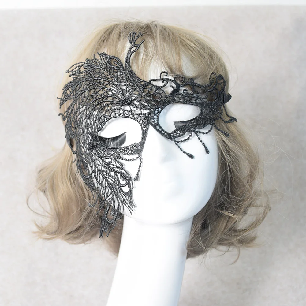 1pcs Sexy Lady Party Mask Bar Dance Half Face Masks Wedding Dress Up Props Soft Halloween Phoenix Shape | Дом и сад