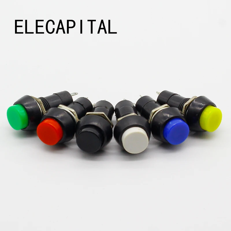 6PCS фиксирующий кнопочный переключатель 3A 250V AC 12mm|switch 3a|switch switchswitch 250v |