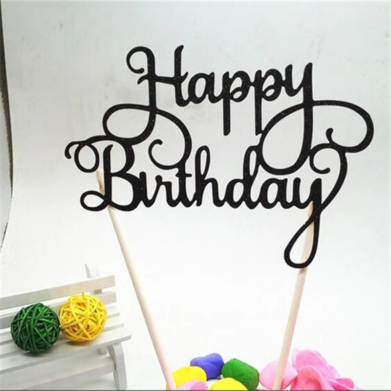 Золотистый Топпер для торта на день рождения 20 шт./лот топпер свадебного