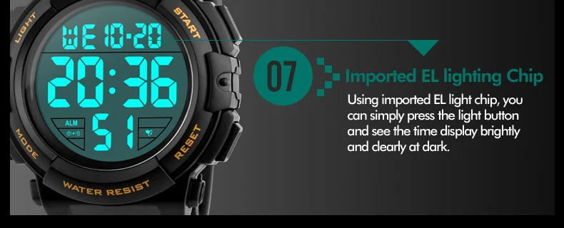 SKMEI Chrono Мужские часы Топ люксовый бренд спортивные часы электронные цифровые мужские наручные часы мужские 50 м водонепроницаемые мужские часы 1258