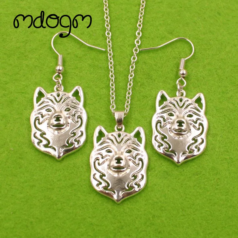 Наборы украшений в форме животных для собак Сиба-ину mdog ожерелье серьги-капельки