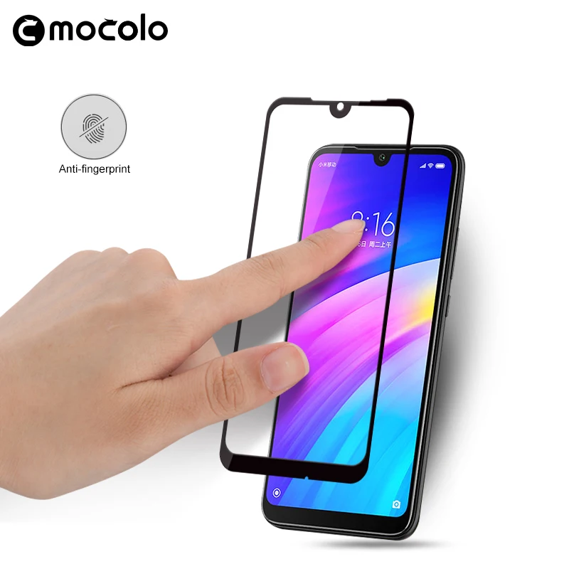 Защитная пленка для экрана Xiaomi Redmi 7 Mocolo полное покрытие клейкая 9H из закаленного
