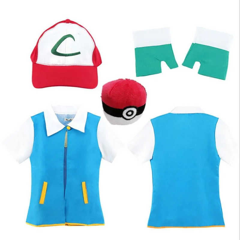 Новинка 2018 костюм для тренировок с покемоном пепельным кетчумом маскарадный