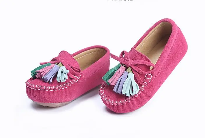 Обувь для девочек сезон весна Новинка 2017 года детская обувь в горошек кожаная