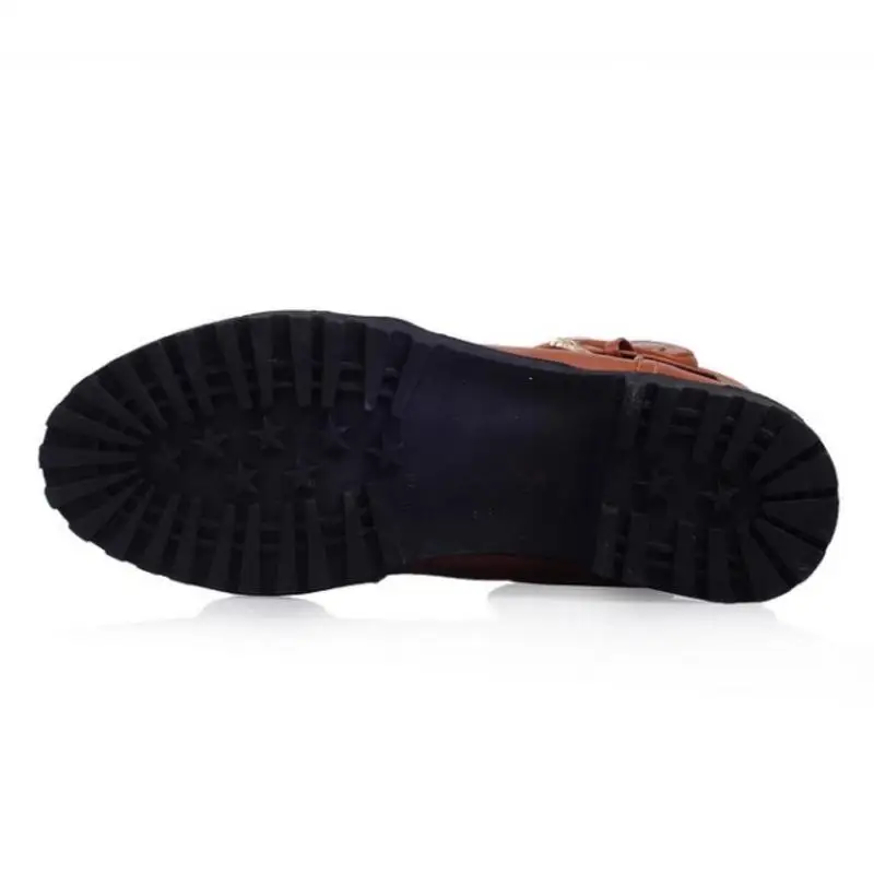 Coolcept Size 34-43 Woman Flats Boots Metal Buckle Plush Fur Winter Ankle Women Shoes Fashion Simple Short | Обувь