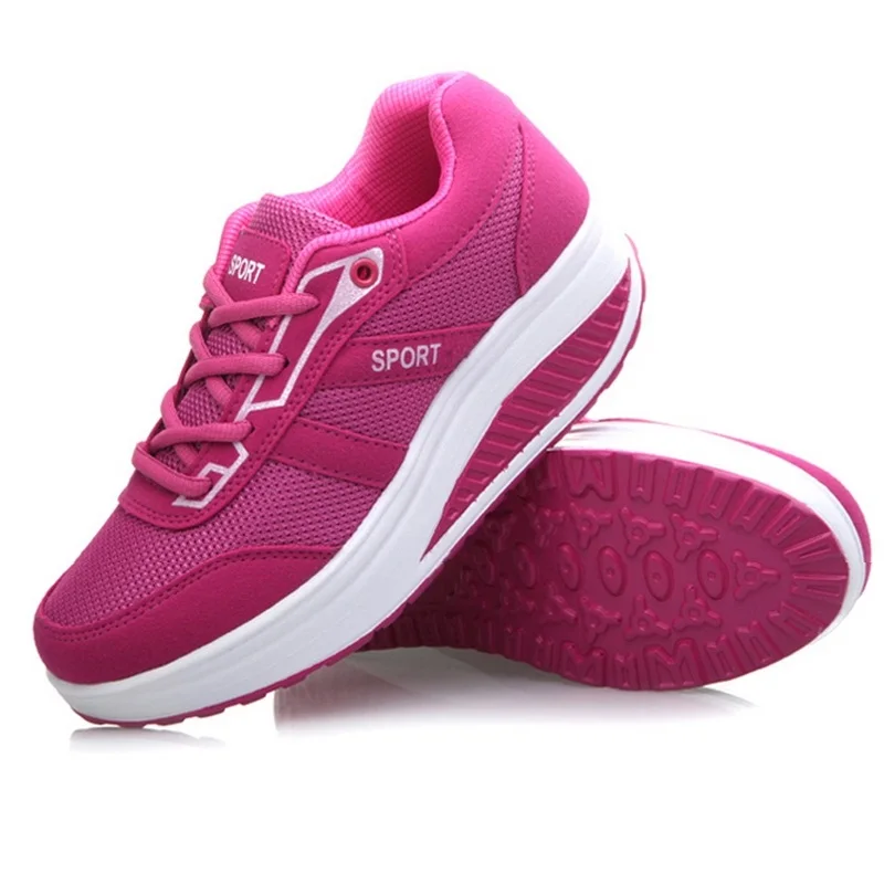 2018 женские кроссовки для фитнеса на платформе Тонизирующая обувь танкетке