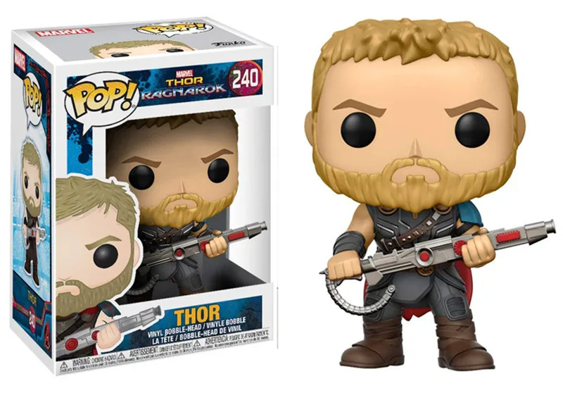 FUNKO POP Thor: Ragnarok#240 Тор с короткими волосами Локи Халк Валькирия фильм фигурка Модель Коллекция игрушек подарок на день рождения подарок