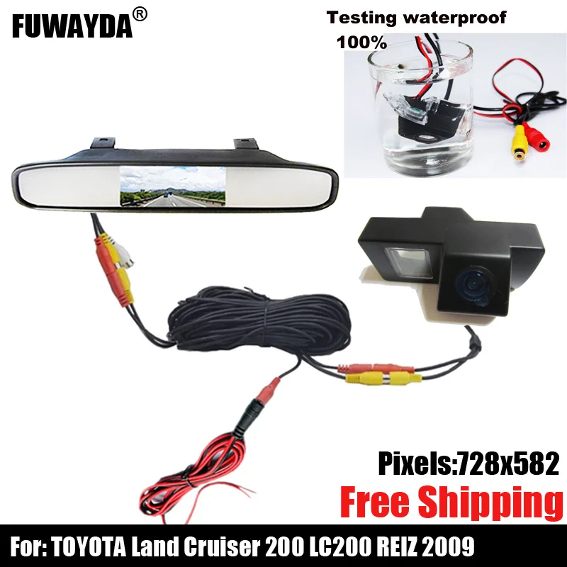 Цветная CCD Автомобильная камера заднего вида для TOYOTA LAND CRUISER 200 LC200/Toyota REIZ 2009 с 4 3