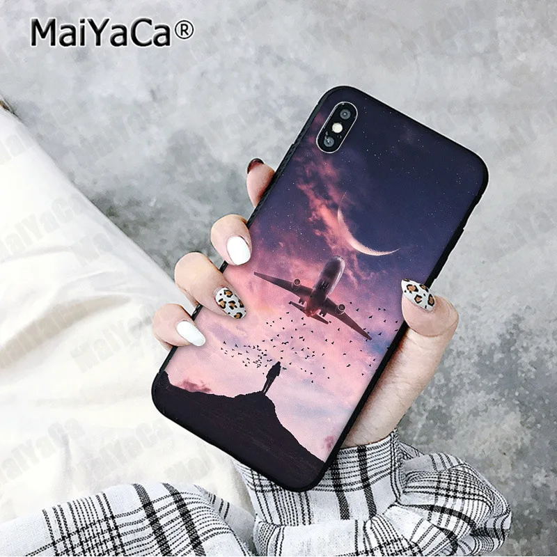 A16 MaiYaCa самолет Летающий путешествие облако самолет клиент чехол для телефона для iphone 11 pro 8 7 66S Plus X XS MAX 5S SE XR чехол - Цвет: A16
