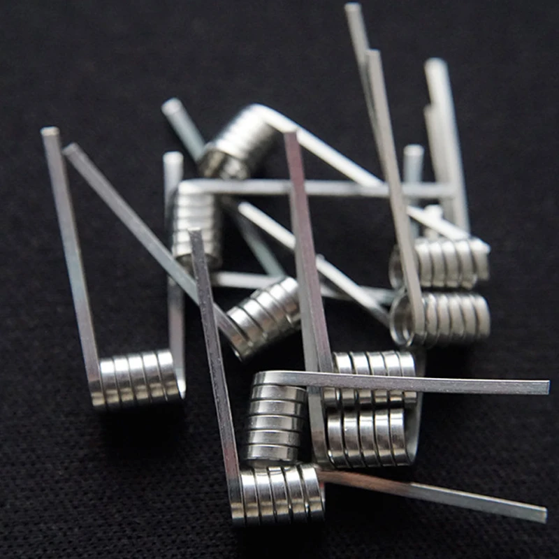Обновление 10 шт. NI80 Nichrome плоские готовые катушки для электронных сигарет