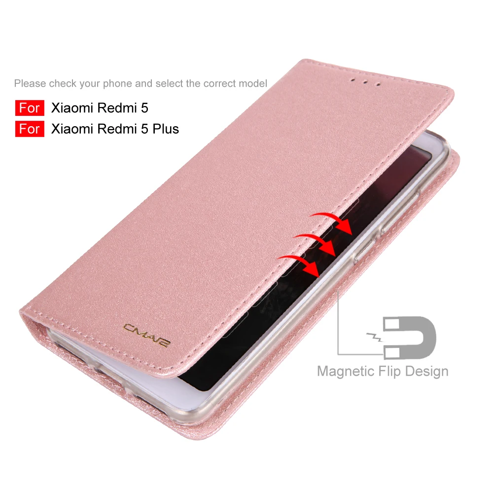 Магнитный Шелковый флип-чехол для Xiaomi redmi 5 xiomi redmi 5 Plus с отделениями для карт Кожаный чехол-бумажник для Coque Xiaomi redmi 5 чехол для телефона