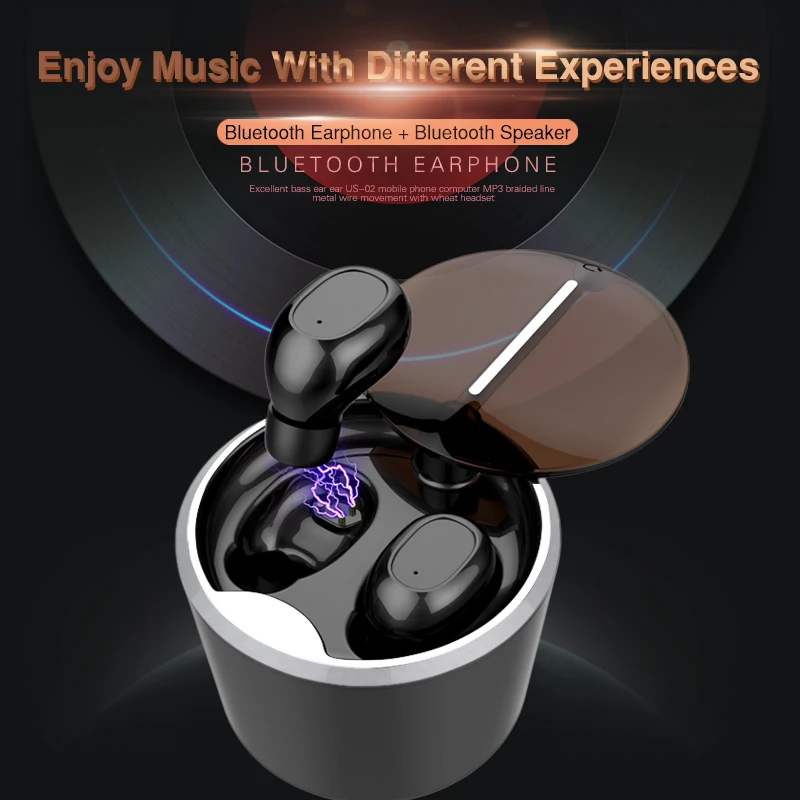 TWS мини-вкладыши Bluetooth наушники беспроводные стерео Бас Звук гарнитура с