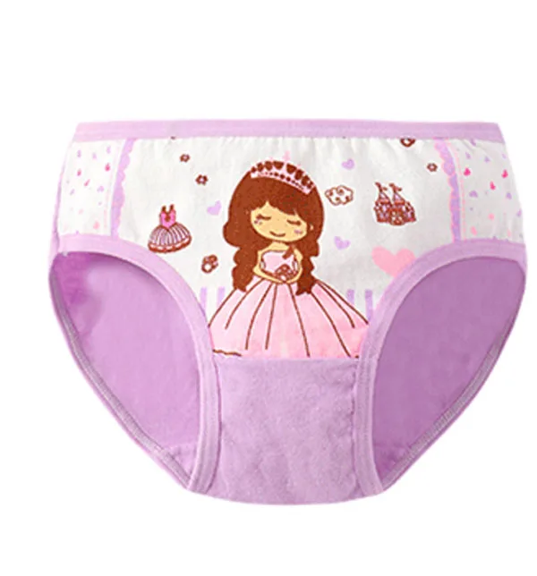 4 шт. милое нижнее белье для маленьких девочек хлопковые трусики принцессы с
