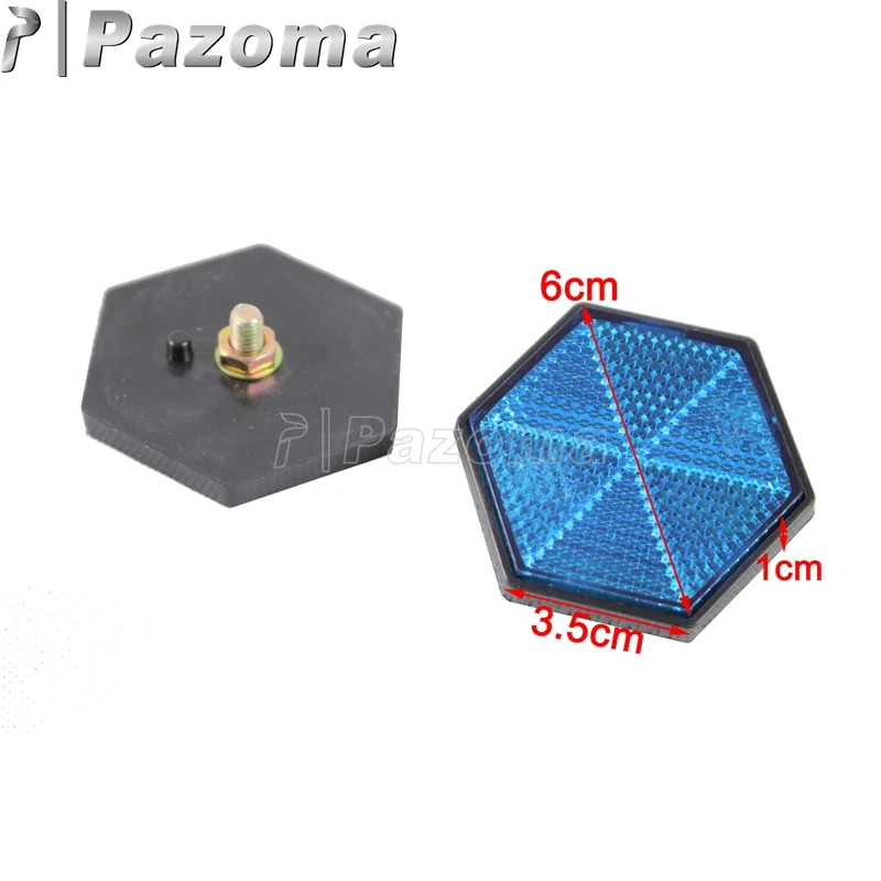 Pazoma 2 шт. пластиковые красные синие янтарные защитные предупреждающие отражатели