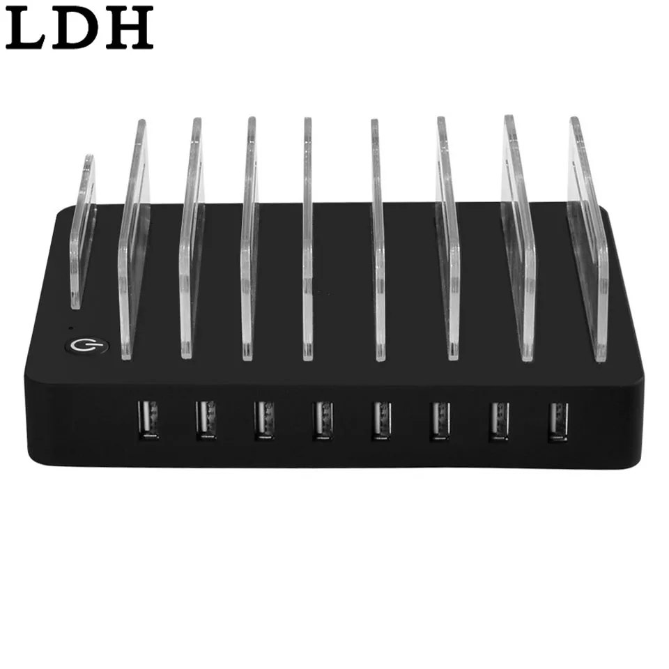LDH 8 портов настольное USB зарядное устройство многофункциональная зарядная станция 19.2A док-станция с подставкой для мобильного телефона планшета ПК