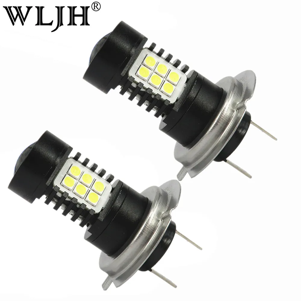 WLJH 2x 800Lm 22W 3030 33x SMD H7 светодиодная лампа для автомобиля вождения дневного света DRL