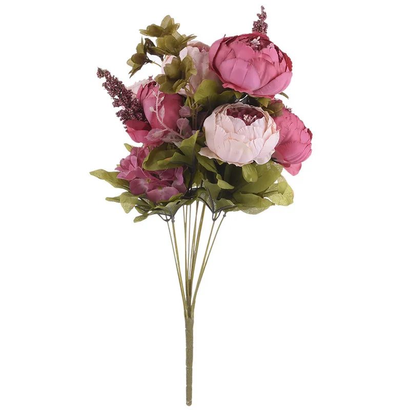 Красивый Искусственный Пион шелковые цветы букет для дома свадебные украшения