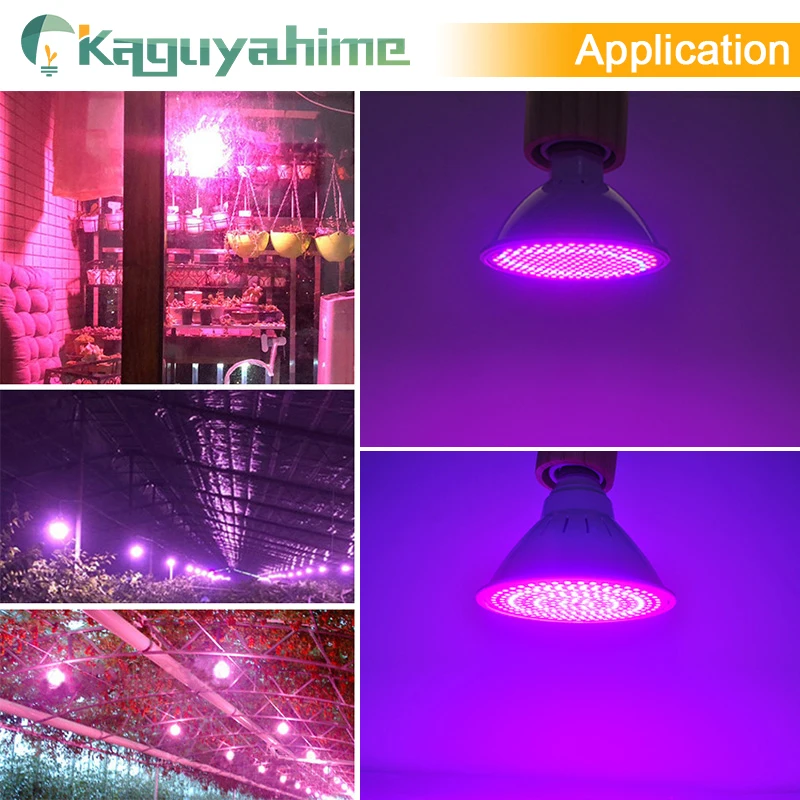 Kaguyahime светодиодный Grow светильник 85 265V E27 лампа полного спектра 4 Вт 30 50 комнатное