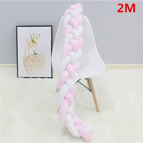4 tied as picture 2M 1 м/2 м/3 м Детские плетеные Бамперы для кроватки, подушка с узлом, четыре привязанные постельные принадлежности для новорожденных, детская кроватка Dector - Цвет: 4 tied as picture 2M