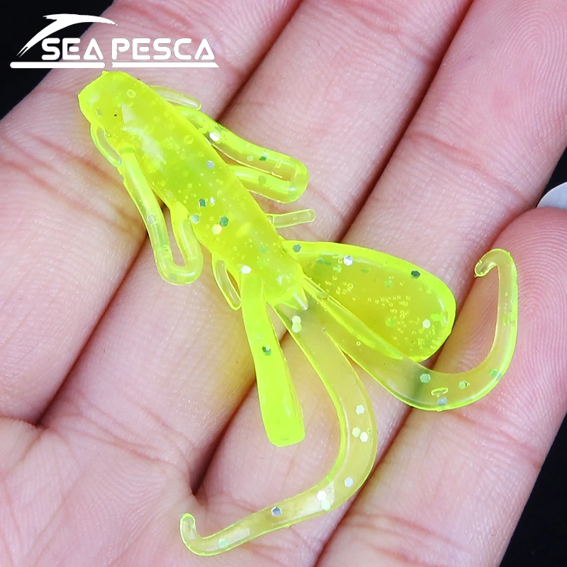 SEAPESCA 10 шт. Мягкая приманка для креветок морских червей 4 5 см 1 6 г рыбалки форель