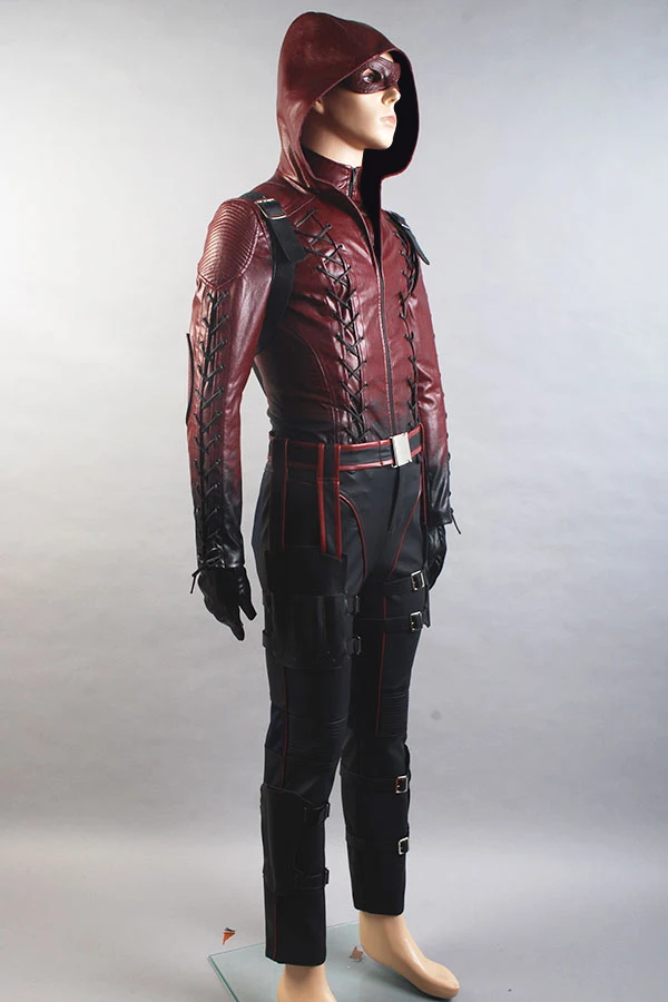 Стрела Сезон 3 Красная стрела костюм Рой Харпер Arsenal косплей красный Pleather весь