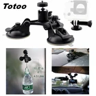 Тройной мощный автомобильный держатель на присоске с головками штатива для GoPro Hero 10 9 8 7 6 5 Max Insta360 ONE R X X2