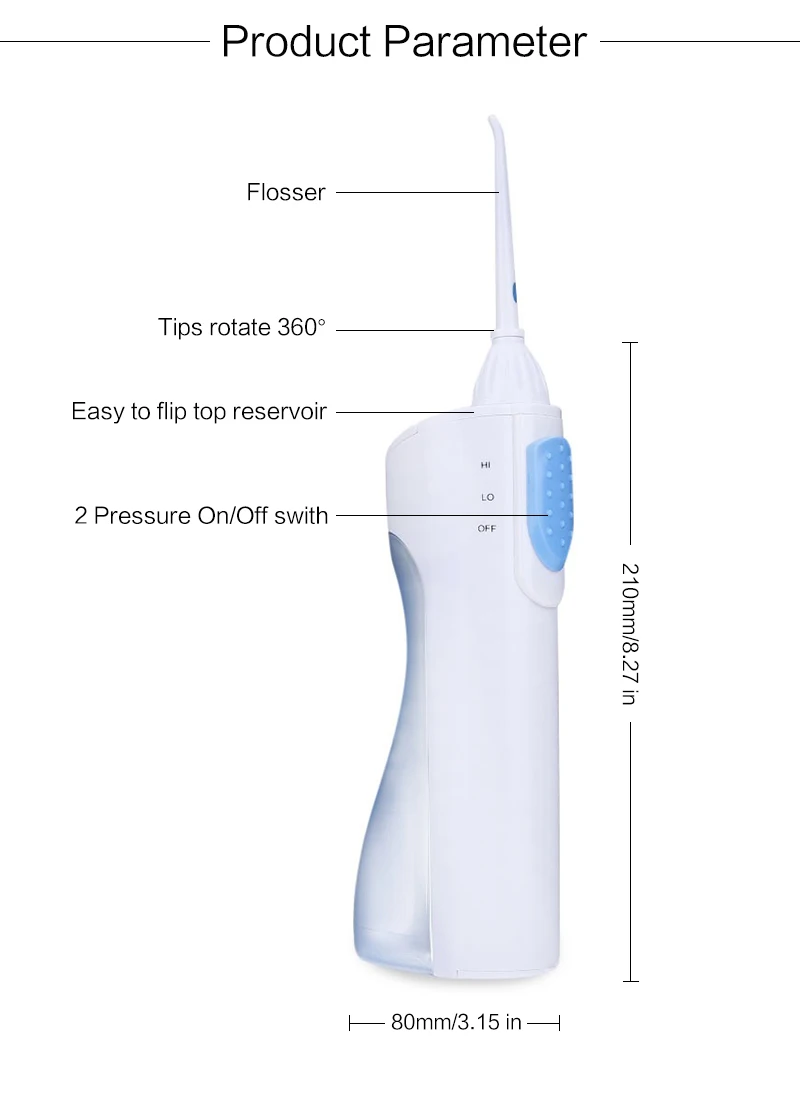 Портативный зубной воды Flosser струи ирригатор для полости рта ИНСТРУМЕНТ чистки