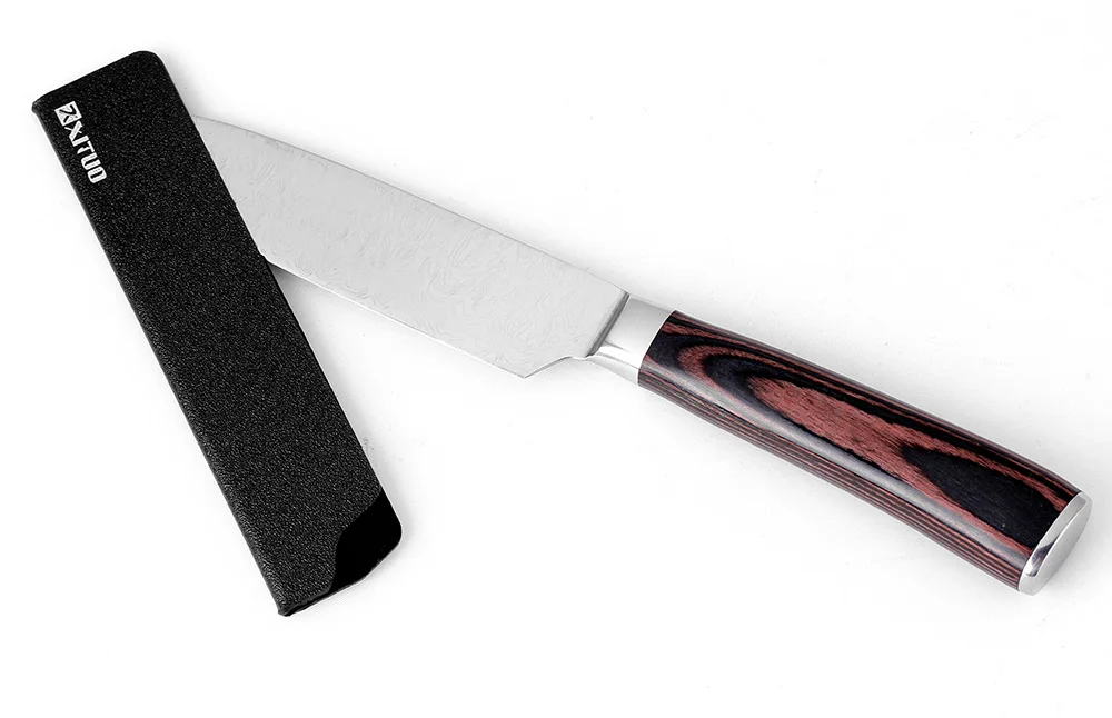 XITUO " 7" " 5" 3," дюймов нож шеф-повара оболочка для нарезки овощей Santoku ножи для очистки овощей кухонный нож ножны инструмент черный