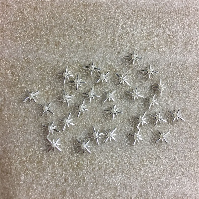 10 шт./пакет ногтей сплава ювелирных изделий из серебра со сверкающими