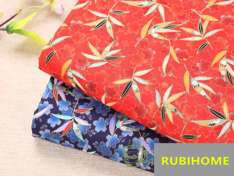 RUBIHOME (45x11 0 см/шт.) Японский бамбуковый дизайн кимоно 100% хлопковая ткань бронзовая