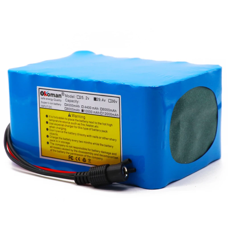 Okoman 7S4P 29 4 V 10Ah 18650 литиевая батарея 10000 mAh Электрический велосипед легкий литий