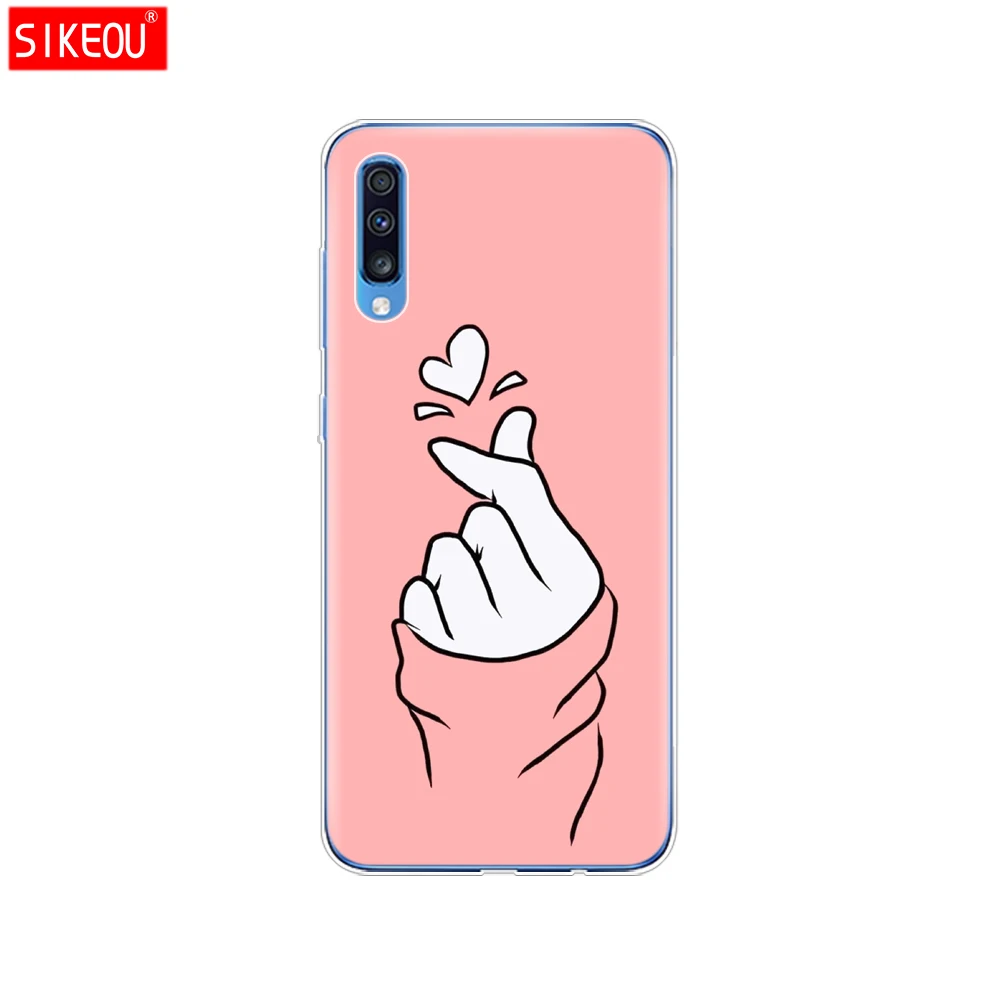 For Samsung A70 Case Soft TPU Phone Back Cover For Samsung Galaxy A70 silicon Cases Coque Capa A 70 A705 A705F bumper Cat - Цвет: 12060